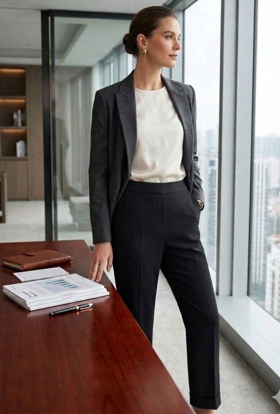 Les Serein Women's Black Dress Pants Size Medium